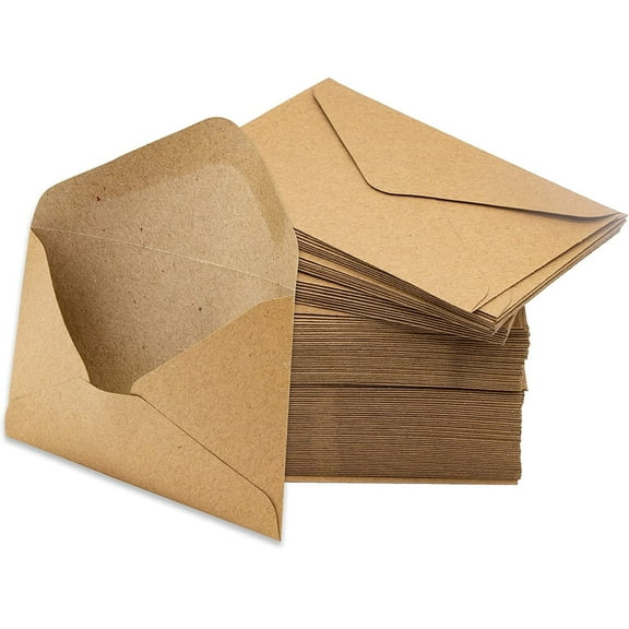 Upper Midland Products Mini Envelopes for Gift Cards, Wedding Invitations, Business Notes 200 Pack