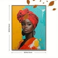 thumbnail image 3 of African Woman Headwrap Canvas Wall Art，Suitable for Living Room，Bedroom，Bathroom，Office and Dinning Room Decoration., 3 of 8