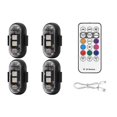 thumbnail image 1 of 4PCS Wireless LED Strobe Lights with Remote Control, 8 Colors USB Charing Waterproof Emergency Warning Lights, 1 of 5