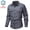 Grey, variant on Men's 100% Cotton Long Sleeve Work Shirt, Casual Button-Down Utility Shirt with Multi Pockets