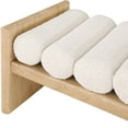 thumbnail image 5 of Meridian Furniture Waverly Cream Boucle Fabric Bench, 5 of 8