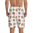 thumbnail image 2 of Balery Strawberry Men's Cotton Knit Pajama Shorts Waistband & Pockets,Short Pajama Pants-XX-Large, 2 of 8