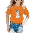 thumbnail image 1 of HNMKIU T-Shirt Graphique à Manches Courtes pour Filles, Tenue Décontractée d'Été, Col Rond Tendance pour Jeunes Fashionistas, 1 of 5