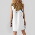 thumbnail image 5 of Women's Casual Summer Dress, Sleeveless Round Neck Sundress with Patriotic Print, Lightweight Outfit for Travel and Festivals,White L, 5 of 5