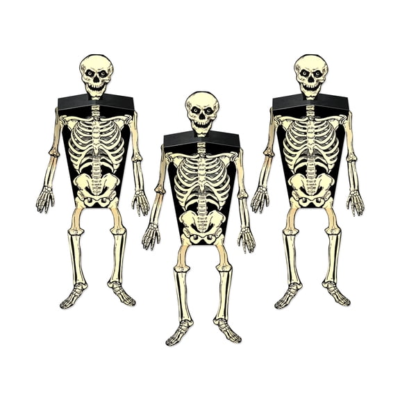 Skeleton Favor Boxes 2" X 6 1 By 4" - 12 Pack (3 Per Package)