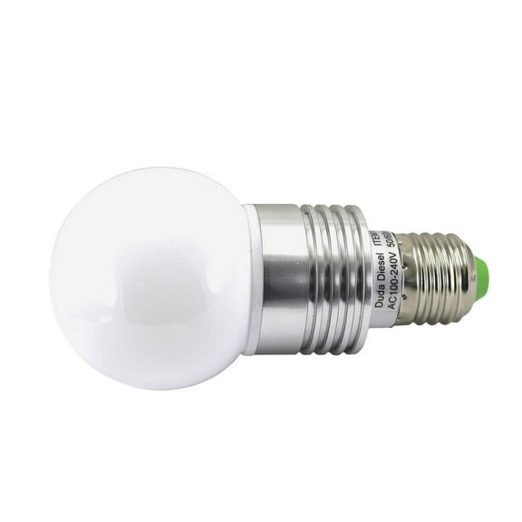 QP3W LED Light Bulb 3 Watt 230 Lumens 120° 40w Equivalent 100-240v AC 50/60 Hz E-26 30000 Hour Aluminum 2 Year Warranty