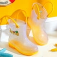 thumbnail image 4 of Gubotare Rain Boots Toddler Kids Rain Boots Waterproof Printed Rubber boots with Handles (Yellow,Toddler 9), 4 of 4