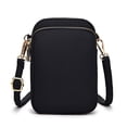thumbnail image 1 of Bolso para teléfono móvil LIUYMXG bolso bandolera pequeño billetera para teléfono inteligente negro, 1 of 5
