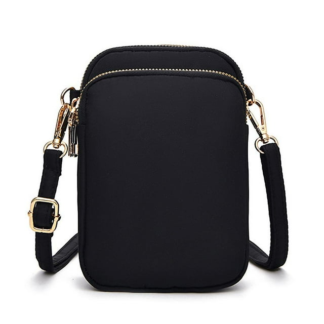 Bolso para teléfono móvil LIUYMXG bolso bandolera pequeño billetera para teléfono inteligente negro