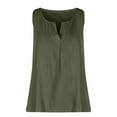 thumbnail image 3 of XFLWAM Women's Linen Tank Tops V Neck Sleeveless Tunic Shirts Summer Casual Loose Flowy Blouse, 3 of 5