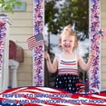 thumbnail image 4 of 4th of July Garland Decorations, 39ft Glitter Tinsel Patriotic Decor for Tree Car Golf Cart Parade Float Bike Party Table Yard Door Boat Indoor Outdoor Holiday Home, 4 of 4