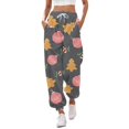 thumbnail image 1 of Gibobby pantalones de yoga Leggings sueltos con cordón de cintura elástica para mujer, pantalones casuales con estampado navideño, pantalones de chándal para correr (Amarillo, M), 1 of 3