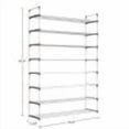 thumbnail image 2 of Shoe Rack - 8-Tier Shoe Organizer for Closet, Bathroom, Entryway - Shelf Holds 40 Pairs Sneakers, Heels, Boots by Home-Complete (White), 2 of 9