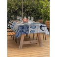 thumbnail image 3 of Outdoor Tablecloth with Umbrella Hole for Patio/Picnic/Party/Camping, Vintage Ocean Waterproof Table Cloth Rectangle Table Cover Washable, Nautical Anchor Sailboat Marine Life Watercolor (60"x 84"), 3 of 8