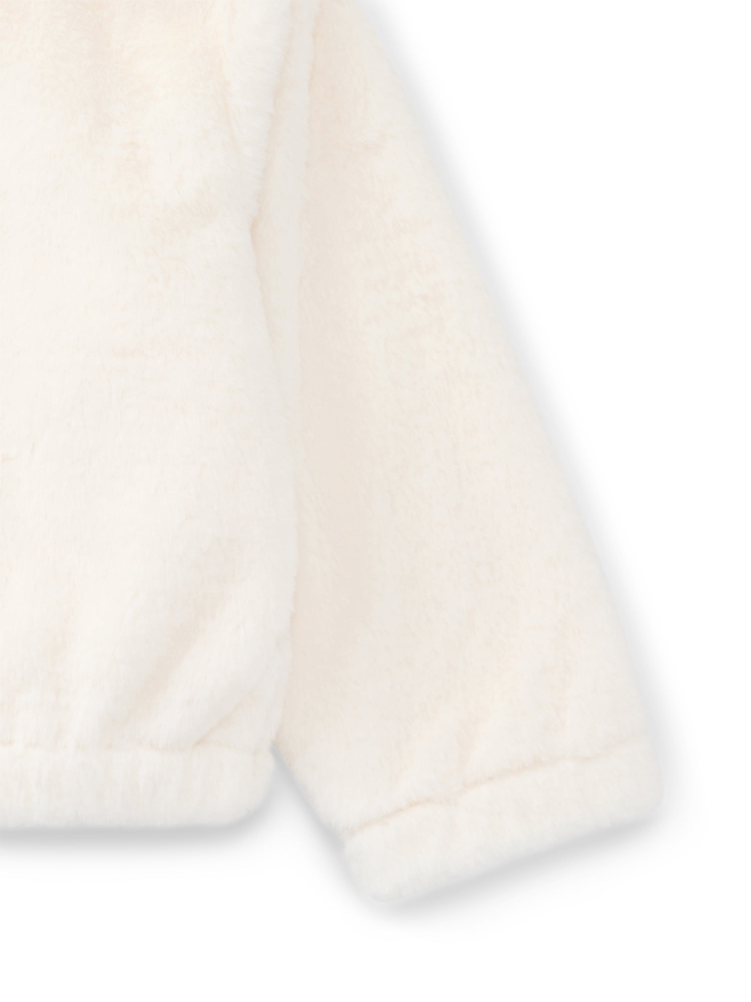 Wonder Nation Toddler Girls Collared Faux Fur Zip Jacket, Midweight, Sizes 12M-5T
