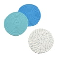 thumbnail image 3 of Juego De Soportes Para Ollas De Cocina, Juego De Salvamanteles, Tejido De Hilo De Algodón 100% Puro, Juego De Soportes Para Ollas Calientes (Juego De 3), Elegantes Posavasos, Almohadillas Calientes, T, 3 of 5