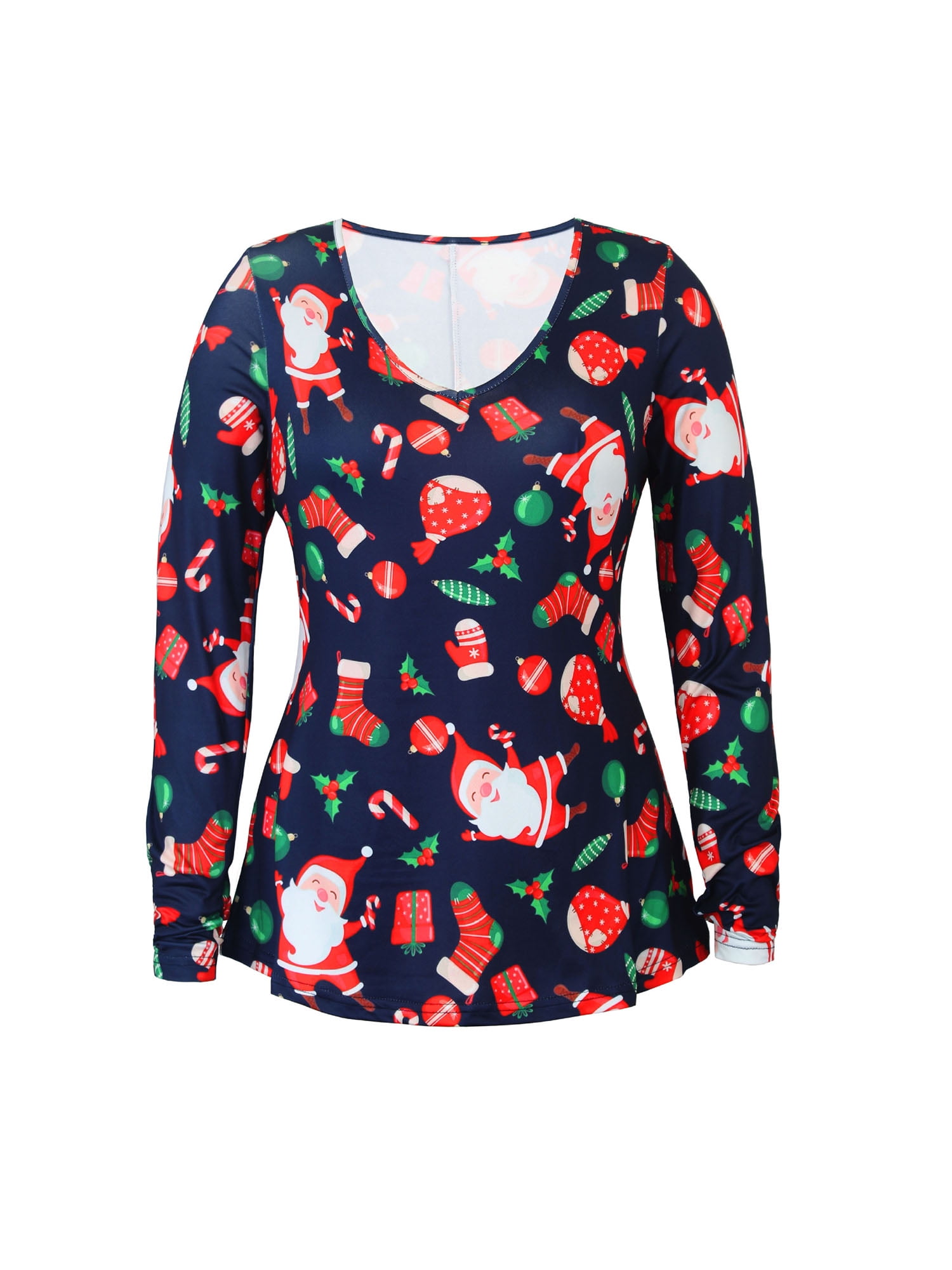 christmas print casual shirt