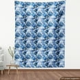thumbnail image 4 of Ambesonne Peony Fabric by the Yard Upholstery, Wild Life Floral Boho Pattern, 1 Yard, Cobalt Blue Pale Blue, 4 of 5