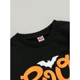 thumbnail image 5 of LMLYSoH Baby Halloween Romper Long Sleeve Round Neck Bat Letter Print Bodysuit Newborn Clothes, 5 of 9