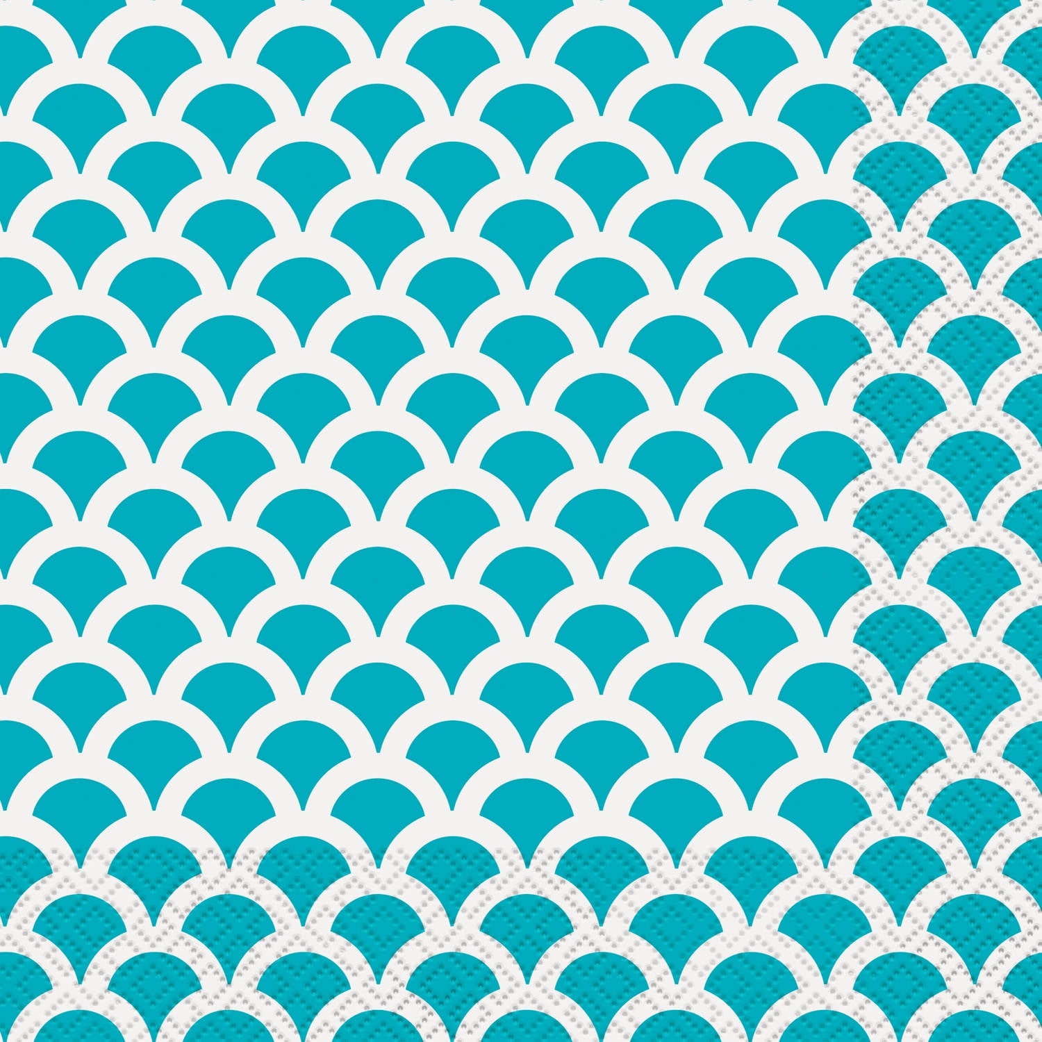 Teal Scallop Print Party Napkins, 16ct by Unique Industries