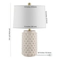 thumbnail image 4 of Safavieh Weldon 22.5 in. Textured Ceramic Table Lamp, Ivory, 4 of 4