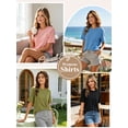 thumbnail image 5 of TEMOFON Women Oversized T Shirts Short Sleeve Summer Casual Loose Top Basic Tee with Pocket, 5 of 5