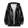 thumbnail image 5 of INSPIRE CHIC Holographic Jackets for Men's Long Sleeves Metallic Hoodie Coat, 5 of 5