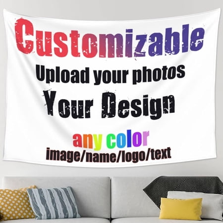 Custom Wall Tapestry Personalized Photo Text Decor