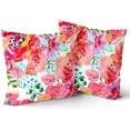 thumbnail image 2 of Peony Flower Throw Pillow Covers 18 x 18 Inch Set of 2 Watercolor Floral Pink Flower Decorative Throw Pillow Cases Flower Throw Pillow Covers for Sofa Couch Bedroom Home Decor, 2 of 6