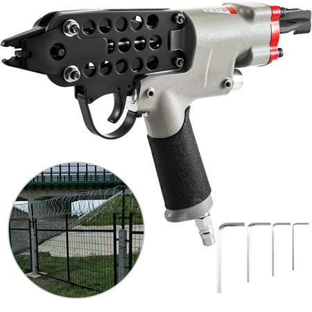 

VEVOR Pneumatic Hog Ring Gun16 Gauge，Hog Ring Stapler SC760B Pneumatic Hog Ring Plier 12.5mm C Ring Pneumatic Plier Stapler 3.2mm Closure Diameter Pneumatic Hog Ring Gun for Mattress