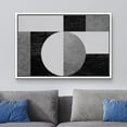 thumbnail image 2 of wall26 Framed Canvas Print Wall Art Black and White Geometric Sphere Collage Abstract Shapes Illustrations Modern Chic Relax/Calm Multicolor for Living Room, Bedroom, Office - 24"x36" WHITE, 2 of 5