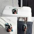 thumbnail image 6 of Cartoon Cow Square PU Leather Luggage Tags - 2 Pack with Privacy Cover and Stainless Steel Ring - Suitable for Travel, Backpack, Handbag - Suitcase Tags, Travel Tag, 6 of 7