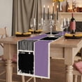 thumbnail image 2 of Table Runners 72 Inches Long Dress Scarves, Purple Black Farmhouse Kitchen/Dining Table Runner, Coffee Tablerunners, Farmhouse Striped Modern Abstract Art 18x72 Inch, 2 of 9