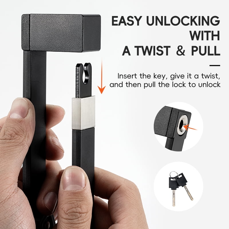 ROCKBROS Mini Folding Bike Lock Guard Secure Key Locks Easy and Portable Use