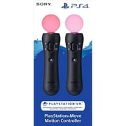 Restored PlayStation Move Controller for PlayStation 4, Black, 2 Pack