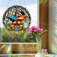 thumbnail image 3 of 2D Acrylic Window Decorations For US Independence Day 4 Styles Including Statue Of Flag & Star 20x20x0.5cm Metal & Acrylic Perfect Porch, 3 of 3