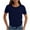 Navy, variant on Luvrsol T Shirts for Women Round Neck Short Sleeve Solid Casual T-shirt, Size XS-2XL