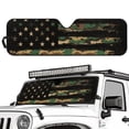 thumbnail image 2 of HUIACONG Western Aztec Front Sunshade Windshield Fit for Jeep Wrangler JL/JLU 2018-2024 & Jeep Gladiator JT 2020-2024, 240T Foldable Window Shade Sun Visor Protector Blocks UV Rays, 2 of 6