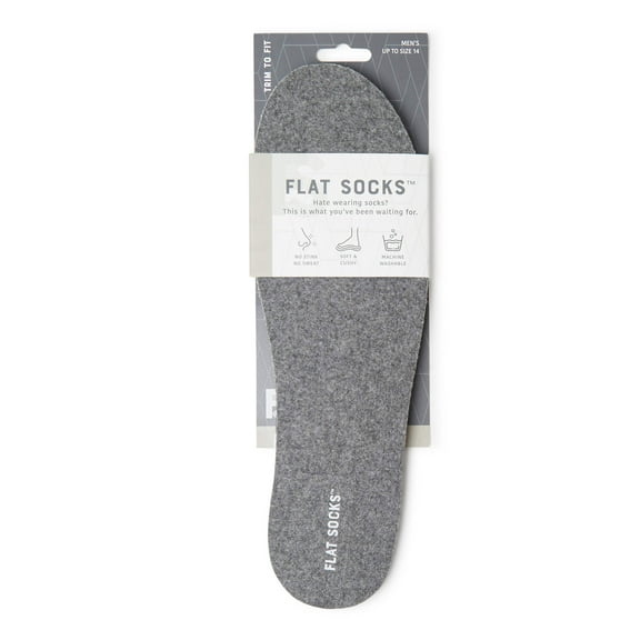 Foot Petals Mens 75177.FLS.00073 Dark Heather Grey Micro Wool Flat Sock