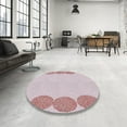 thumbnail image 4 of Ahgly Company Machine Washable Indoor Square Transitional Blush Pink Area Rugs, 6' Square, 4 of 7