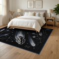 thumbnail image 3 of ODIKA 6'x9' Washable Area Rug Meteorite Starry Field Constellation Grid Uranus Themed Galaxy Flowing Dynamic for Family Room, Living Room, Master Bedroom, Non-Slip, Easy Care, 3 of 7