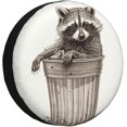 thumbnail image 2 of Funny Raccoon Spare Tire Cover Excited Racoon Wheel Protector for Truck SUV Trailer Camping RV Universal Tire Covers, 2 of 10