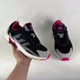 thumbnail image 1 of Ad-id-as Tresc Run Sneakers Men 9 Black Pink Low Top Athletic Running Shoes EG5023, 1 of 6
