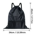 thumbnail image 3 of SUSHANG Drawstring Backpack String Bag Sackpack Water Nylon for Gym Shopping Sport Yoga Wet Proof Pocket for Women&Men, 3 of 4
