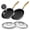 gold, variant on FogDream Non Stick Frying Pans Set, 10 & 11 Inch Tri-Ply Stainless Steel Pans with Lids for All Cooktops, Dishwasher & Oven-Safe Cooking Pan,Silver