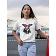 thumbnail image 2 of Cow Wearing Red Glasses T-Shirt Women -Image by Shutterstock, Female Medium, 2 of 4