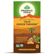 Organic India Tulsi Ginger Turmeric Tea 25 tea bags