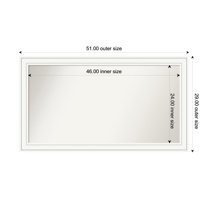 Amanti Art Custom Framed Wall and Bathroom Mirror (29 x 51 in.), Craftsman White Frame