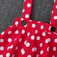 thumbnail image 7 of Alvivi Infant Baby Girls Polka Dots Printed Suspender Skirt with Hair Clips Set, 7 of 7