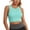 Mint, variant on Longline Sports Bra High Impact Yoga Tops Built In Bra Crop Top Sports Bra Wireless Racerback Bra Yoga Clothes For Women